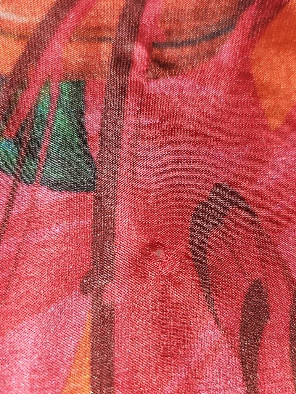100% Silk Orange Floral Printed Scarf Wrap